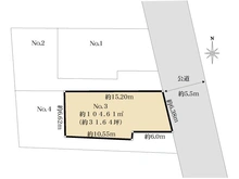 【東京都/世田谷区奥沢】世田谷区奥沢三丁目売地　No.3 区画図