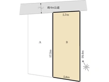 【東京都/世田谷区桜丘】世田谷区桜丘3丁目　土地（B区画） 区画図