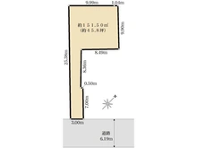 【東京都/世田谷区上野毛】世田谷区上野毛4丁目　売地 区画図