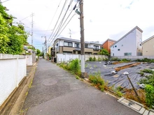 【東京都/目黒区下目黒】目黒区下目黒5丁目売地 現地：前面道路