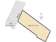 【東京都/文京区本駒込】本駒込4丁目　建築条件なし売地 区画図