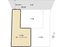【神奈川県/川崎市多摩区生田】川崎市多摩区生田　2号地 区画図