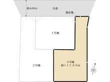 【神奈川県/川崎市多摩区生田】川崎市多摩区生田　3号地 区画図