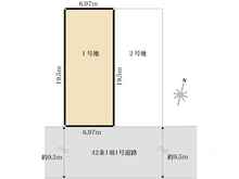【神奈川県/川崎市多摩区栗谷】川崎市多摩区栗谷2丁目　1号地 区画図