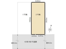 【神奈川県/川崎市多摩区栗谷】川崎市多摩区栗谷2丁目　2号地 区画図