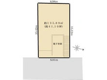 【東京都/町田市玉川学園】町田市玉川学園1丁目　条件付き土地 区画図