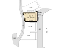 【神奈川県/川崎市麻生区千代ケ丘】川崎市麻生区千代ケ丘8丁目　3区画 区画図