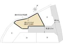 【神奈川県/藤沢市稲荷】藤沢市稲荷1丁目　C区画 区画図