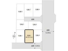 【神奈川県/藤沢市石川】藤沢市石川3丁目　2区画 区画図