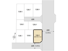 【神奈川県/藤沢市石川】藤沢市石川3丁目　3区画 区画図