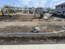 【神奈川県/藤沢市石川】藤沢市石川3丁目　5区画 現地：全8区画
造成工事中