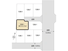 【神奈川県/藤沢市石川】藤沢市石川3丁目　5区画 区画図