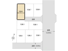 【神奈川県/藤沢市石川】藤沢市石川3丁目　6区画 区画図