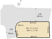 【東京都/多摩市桜ヶ丘】多摩市桜ヶ丘1丁目　土地 区画図