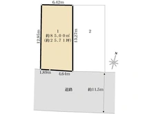 【東京都/多摩市落合】多摩市落合2丁目　建築条件付き1区画 区画図