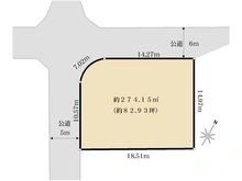 【東京都/多摩市桜ヶ丘】多摩市桜ヶ丘1丁目　土地 区画図