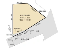 【神奈川県/横浜市港北区日吉】港北区日吉2丁目　売地 区画図