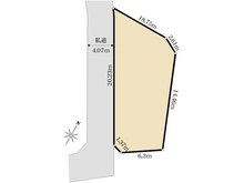 【神奈川県/鎌倉市山ノ内】鎌倉市山ノ内　土地　全1区画 区画図