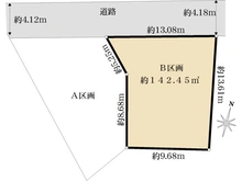 【神奈川県/茅ヶ崎市美住町】茅ヶ崎市美住町　土地　B区画/全2区画 区画図