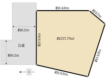 【神奈川県/鎌倉市寺分】鎌倉市寺分2丁目　土地　全1区画 区画図