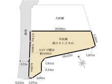 【神奈川県/鎌倉市小町】鎌倉市小町3丁目　土地　B区画/全2区画 区画図