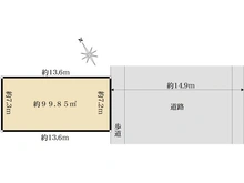 【神奈川県/鎌倉市西鎌倉】鎌倉市西鎌倉4丁目　土地　全1区画 区画図