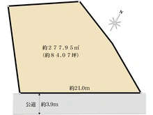 【神奈川県/鎌倉市津西】鎌倉市津西1丁目　土地 区画図