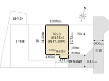 【神奈川県/鎌倉市二階堂】鎌倉市二階堂　売地No.3(全4区画) 区画図