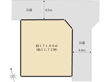 【神奈川県/鎌倉市腰越】鎌倉市腰越一丁目　古家付土地 区画図