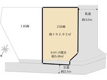 【神奈川県/横浜市港南区大久保】横浜市港南区大久保3丁目　土地No.2(全2区画) 区画図