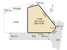 【神奈川県/鎌倉市長谷】鎌倉市長谷2丁目　土地　B区画/全2区画 区画図