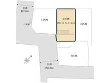 【神奈川県/川崎市宮前区宮崎】宮前区宮崎売地　2区画（全7区画） 区画図