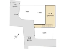 【神奈川県/川崎市宮前区宮崎】宮前区宮崎売地　3区画（全7区画） 区画図
