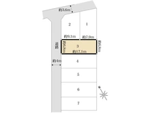 【東京都/東村山市萩山町】東村山市萩山町売地全7区画(3) 区画図