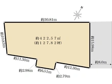 【東京都/世田谷区弦巻】世田谷区弦巻3丁目　古屋付き土地 区画図