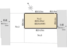 【東京都/杉並区松庵】杉並区松庵3丁目土地　No.2 区画図