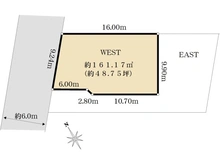 【東京都/世田谷区下馬】世田谷区下馬4丁目　建築条件付売地　WEST 区画図