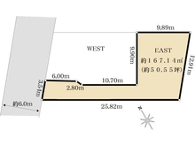 【東京都/世田谷区下馬】世田谷区下馬4丁目　建築条件付売地　EAST 区画図