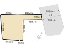 【東京都/目黒区碑文谷】目黒区碑文谷1丁目　古家付土地 区画図