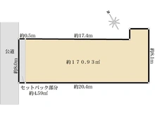 【東京都/目黒区中町】目黒区中町2丁目　建築条件無売地 区画図