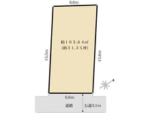 【東京都/目黒区五本木】目黒区五本木3丁目　売地A区画 区画図