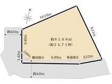 【東京都/世田谷区砧】世田谷区砧4丁目　売地 区画図