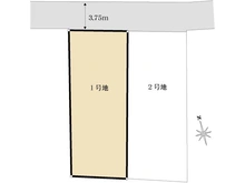 【東京都/目黒区碑文谷】目黒区碑文谷6丁目　建築条件付売地（1号地） 区画図