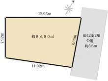 【東京都/目黒区中町】目黒区中町一丁目　建築条件付土地 区画図