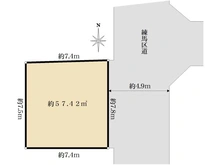 【東京都/練馬区貫井】練馬区貫井3丁目　売地 区画図