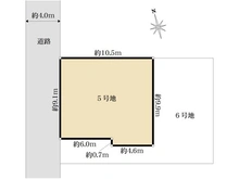 【東京都/西東京市北原町】西東京市北原町1丁目　売地　5号区【全5区画】 区画図
