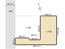 【東京都/西東京市北原町】西東京市北原町1丁目　売地　6号区【全5区画】 区画図