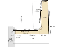 【東京都/練馬区早宮】練馬区早宮1丁目　建築条件付売地　2号地（全3区画）　 区画図