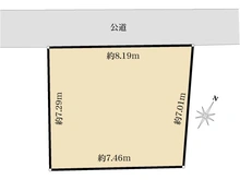 【東京都/豊島区駒込】豊島区駒込3丁目　土地(古家付) 区画図