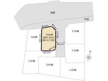 【東京都/世田谷区上祖師谷】世田谷区上祖師谷6丁目　土地　B区画 区画図